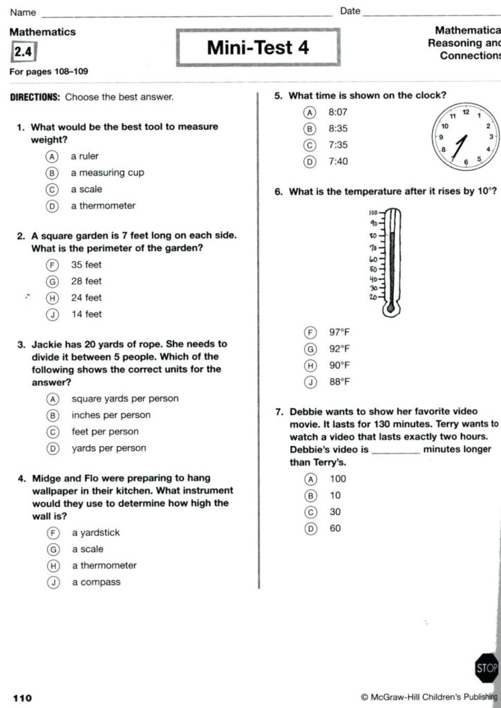 3Rd Grade Reading Staar Test Practice Worksheets For Db excel