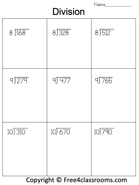 4 Digit By 1 Digit Division With Remainders Worksheets Worksheets Master