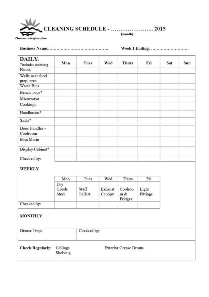 40 Printable House Cleaning Checklist Templates Template Lab Inside 