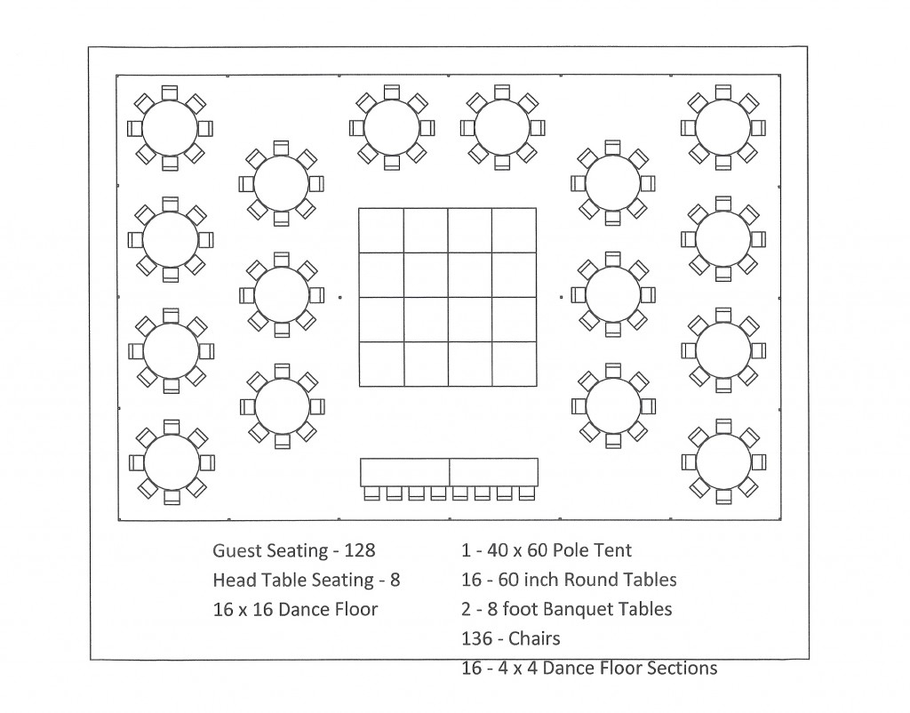 40 X 60 Pole Tent Seating Arrangements