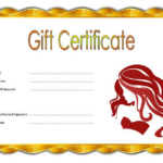 4th Hair Salon Gift Certificate Template FREE Printable Gift