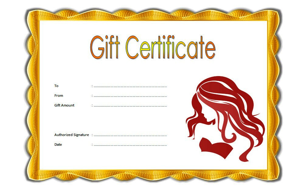 4th Hair Salon Gift Certificate Template FREE Printable Gift