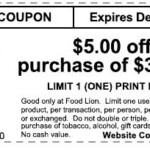 5 Off 30 Food Lion Printable Southern Savers