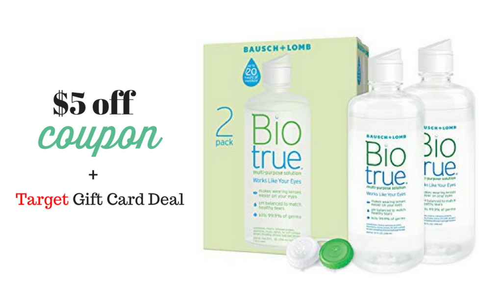  5 Off BioTrue Contact Solution Target Gift Card Deal Southern Savers