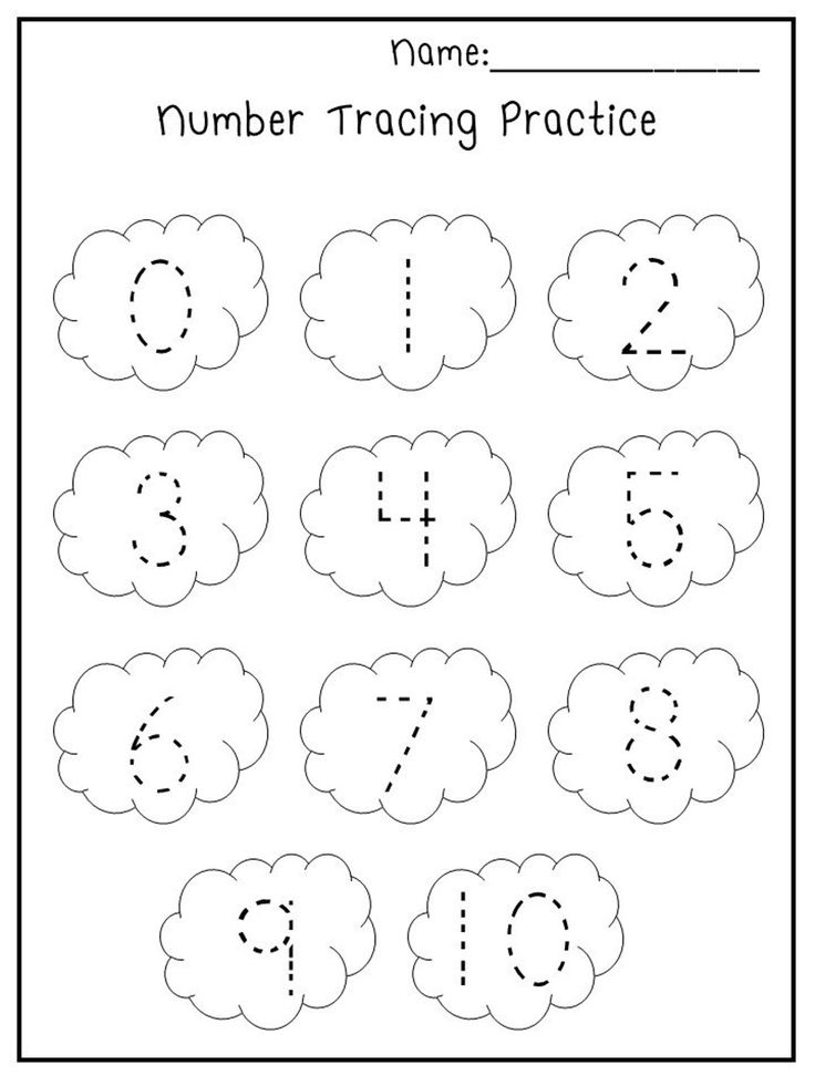 5 Printable Spring Trace The Numbers Worksheets Etsy Numbers 