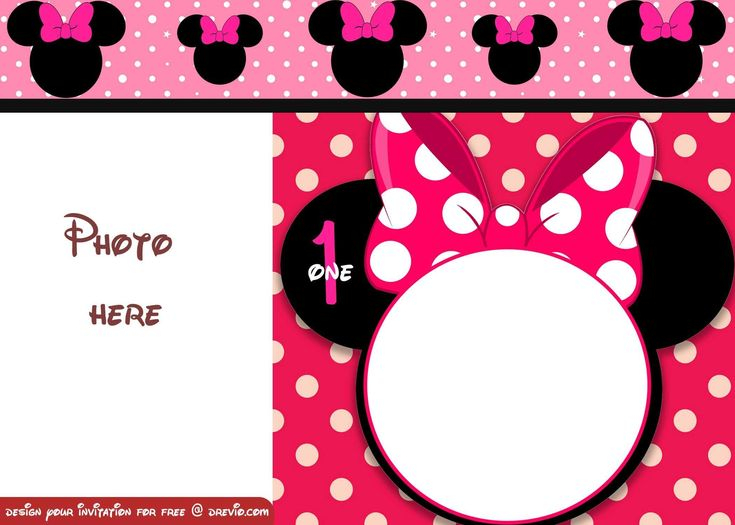 51 Minnie Mouse Blank Invitation Template In 2020 Minnie Mouse 