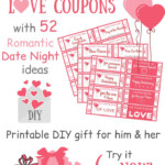 52 Printable Love Coupons For Him Romantic Date Ideas For Couples DIY