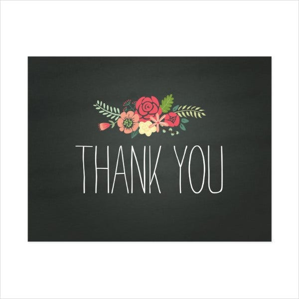 6 Chalkboard Thank You Card Designs Templates PSD AI Vector EPS 