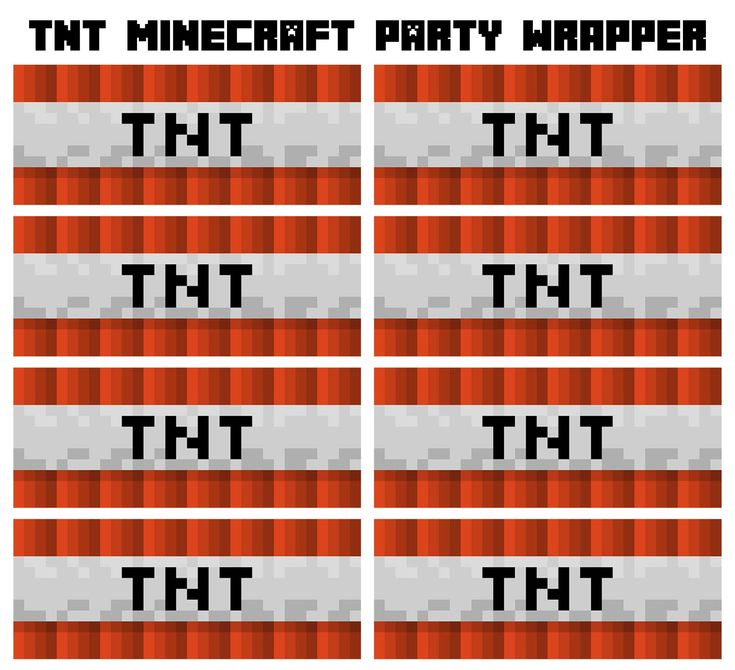 7 Best TNT Minecraft Party Printables Printablee Minecraft