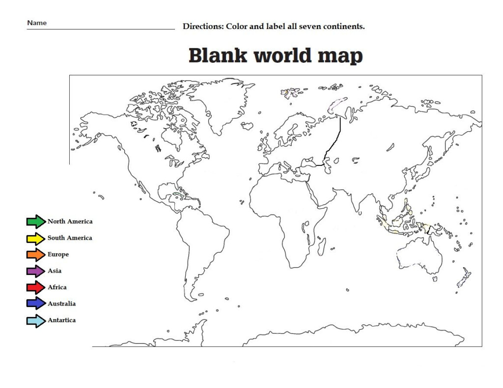 7 Continents Cut Outs Printables World Map Printable World Map 