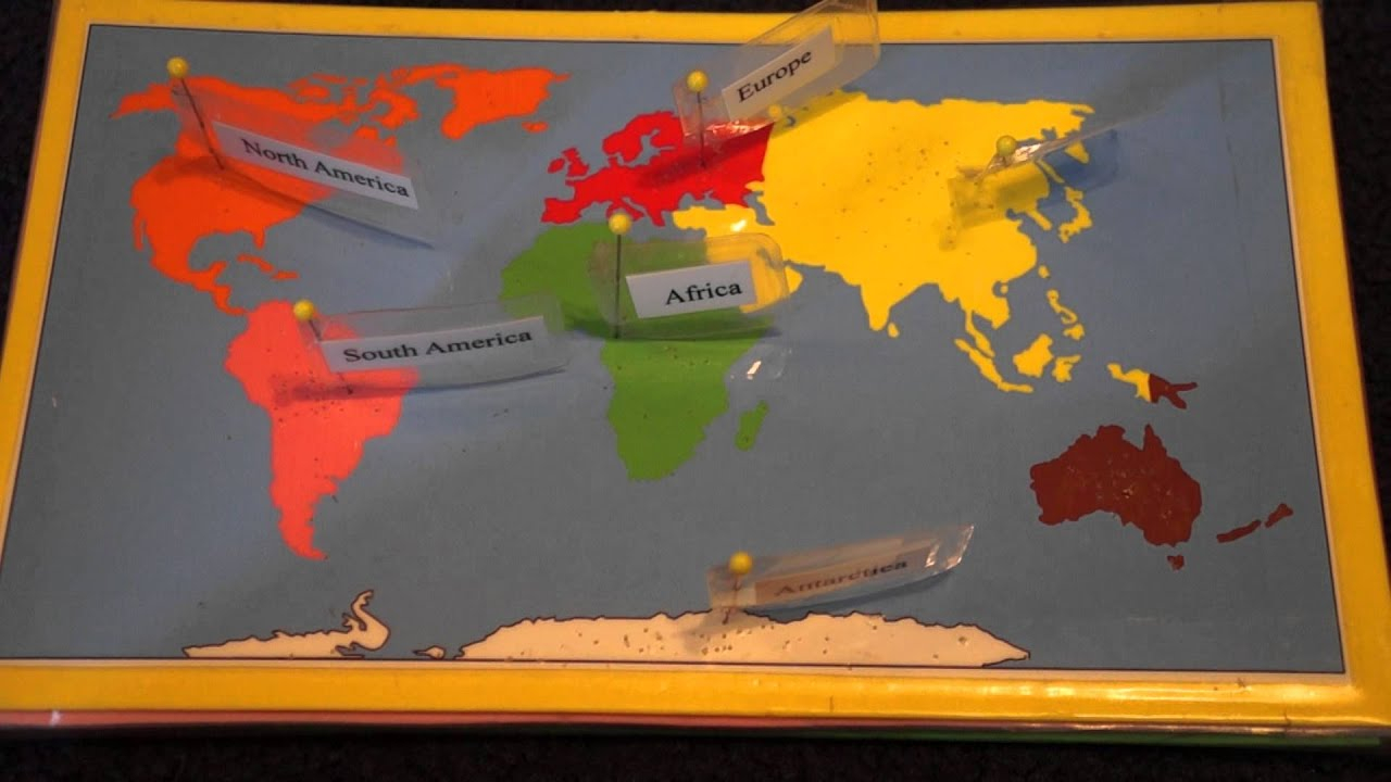 7 Continents Song And Montessori Map Work YouTube