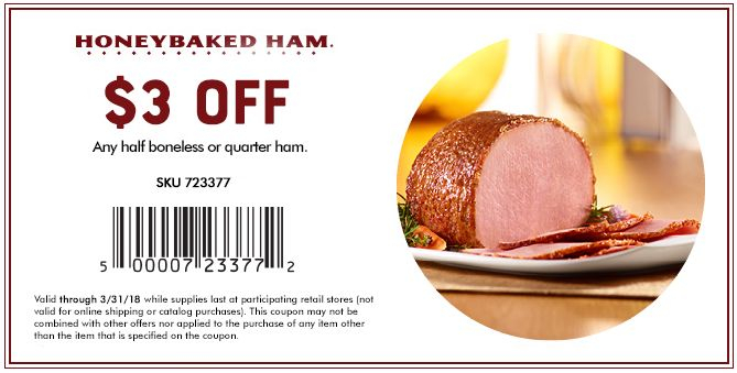 7 Off HoneyBaked Ham Coupon 2018 Coupon Codes Baking With Honey