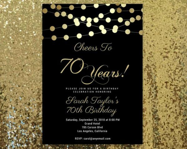 70th Birthday Invitation Templates Best Of 14 70th Birthday Invitation