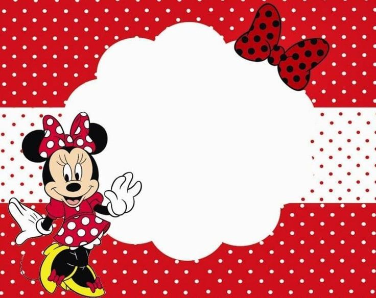 8 Minnie Mouse Blank Invitation Template Tarjetas Minnie