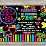 80s Party Invitations Template Free Luxury Printable Totally 80s Retro