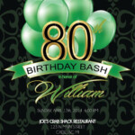 80th Birthday Invitation Men s Birthday Party Invitation Any Age