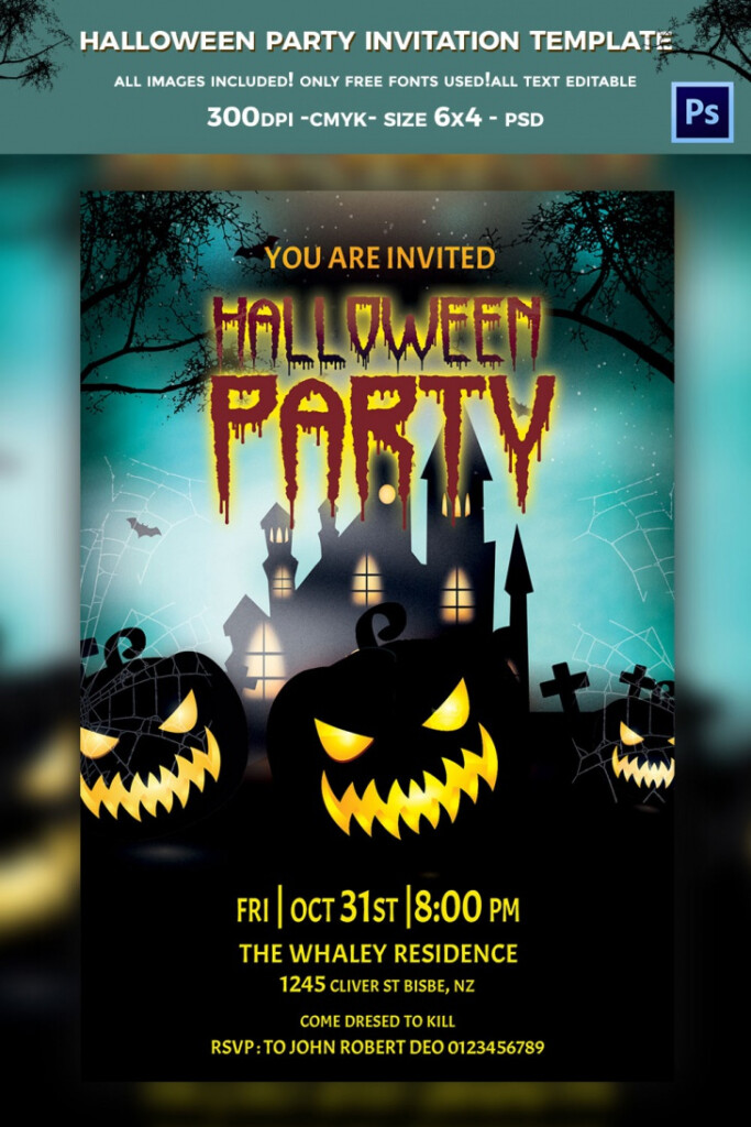 9 Free Halloween Party Invitation Templates Design Trends Premium 