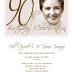 90th Birthday Invitation Examples