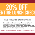 99 Restaurants Coupons Grab Your Printable Coupons