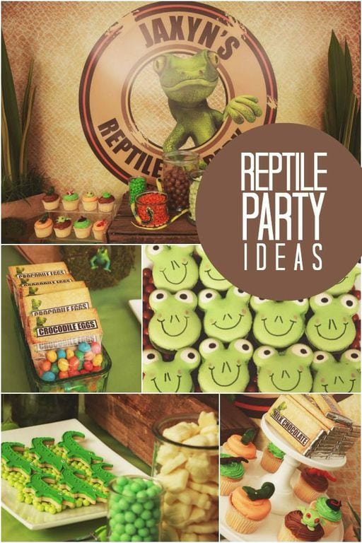 A Boy S Reptile Themed Birthday Party Spaceships And Laser Beams