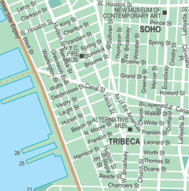 A Helpful Map For Visiting NYC s SoHo And TriBeCa Areas Visiting Nyc 