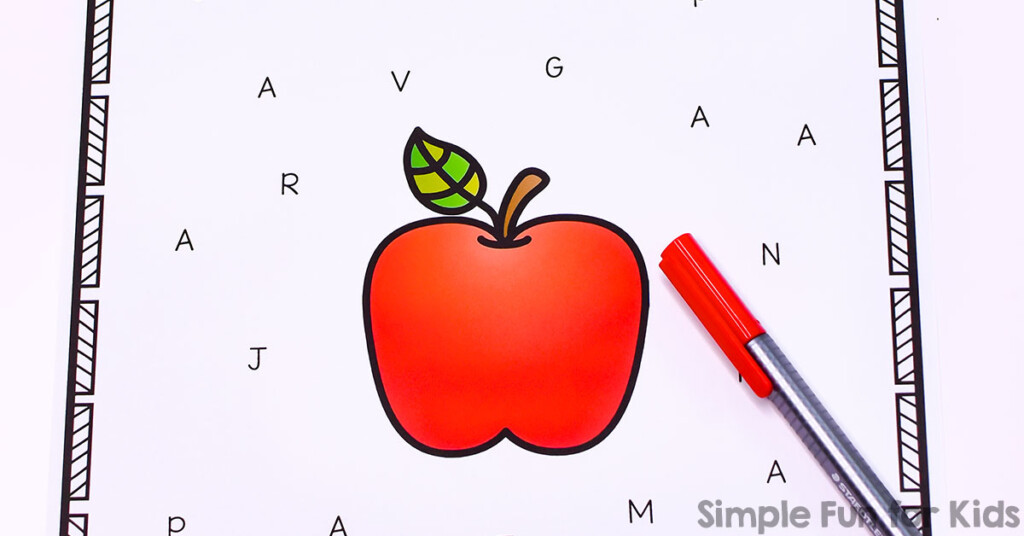 A Is For Apple Letter Find Simple Fun For Kids VIP