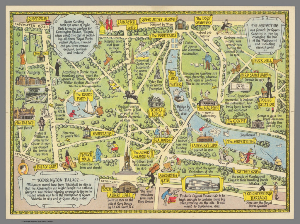 A Map Of Kensington Gardens And Hyde Park David Rumsey Historical Map 