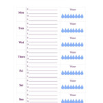 A5 Planner Printable Weekly Meal Plan Template W Water Etsy Weekly