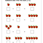 Addition Using Objects for Beginners Kindergarten Math Worksheets