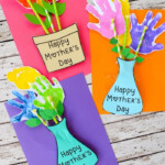 Adorable Mother s Day Handprint Flower Craft And Free Template