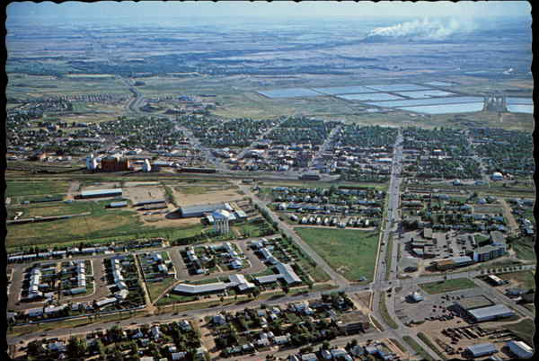 Aerial View Of Town Estevan SK Canada Saskatchewan