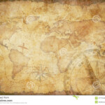 Aged Treasure Map Background Stock Photo Image 27719540