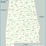 Alabama County Outline Wall Map By Maps MapSales