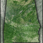 Alabama Satellite Wall Map By Outlook Maps MapSales