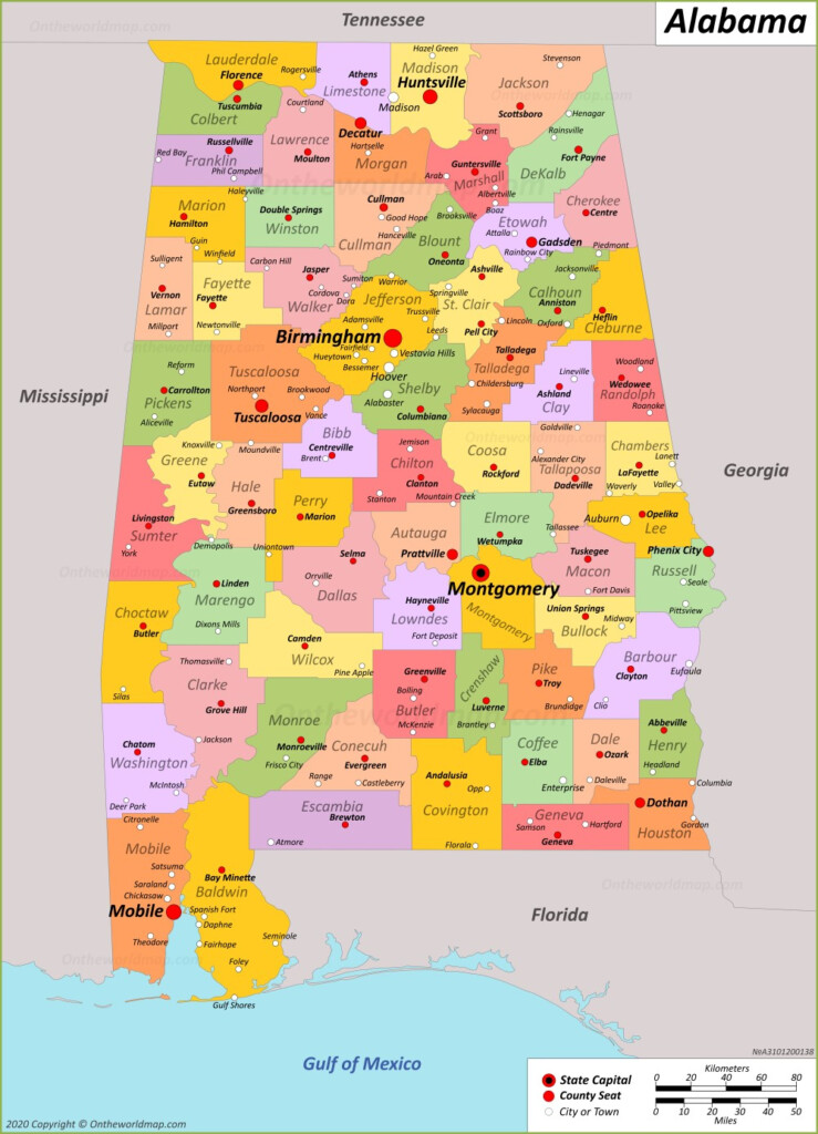 Alabama State Maps USA Maps Of Alabama AL 