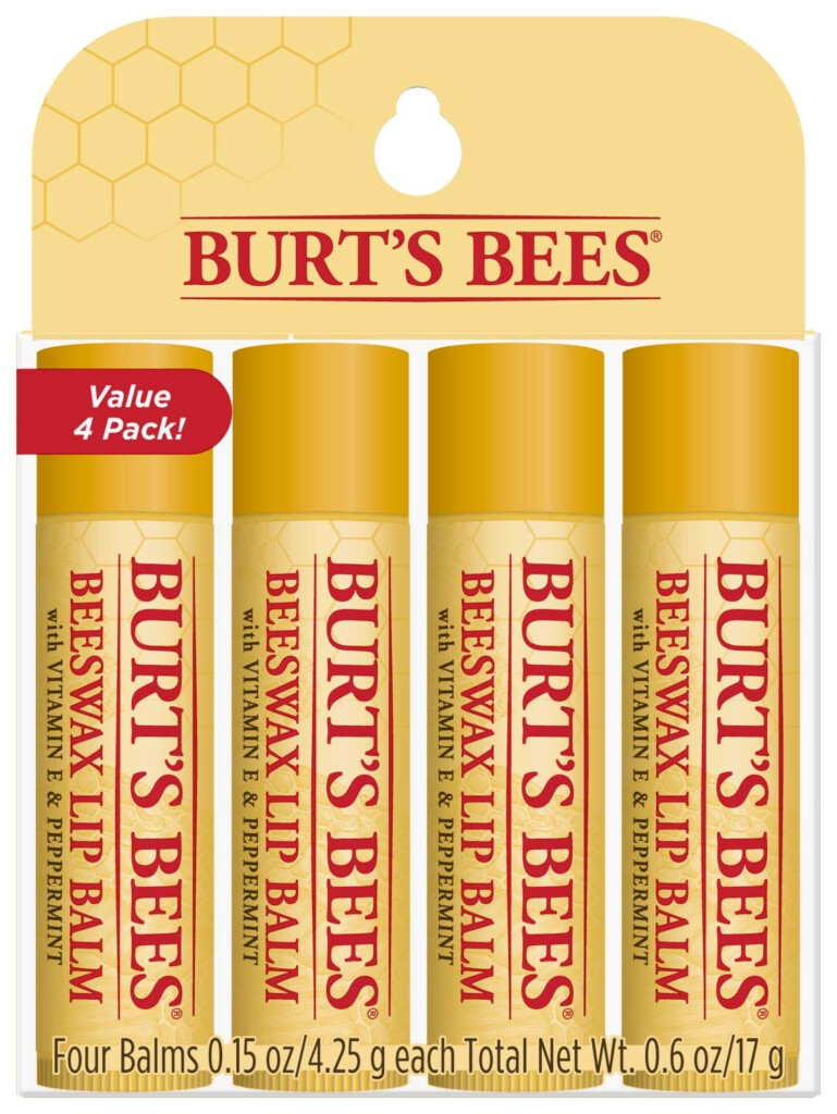 Amazon Lowest Price 4 Pack Burt s Bees 100 Natural Moisturizing Lip Balm