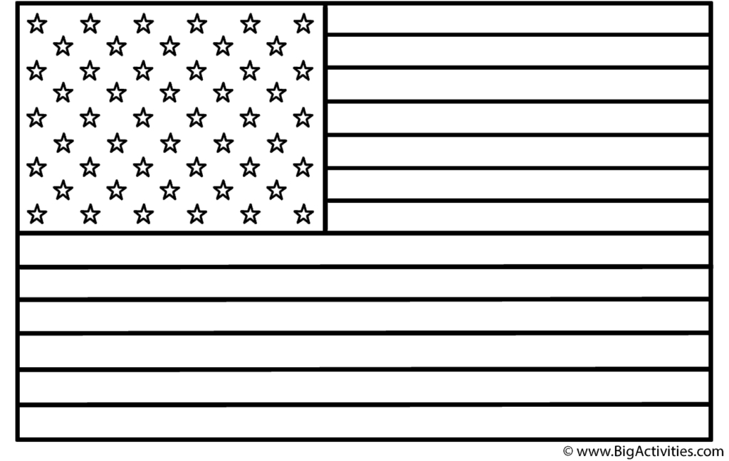 American Flag Coloring Page Presidents Day 