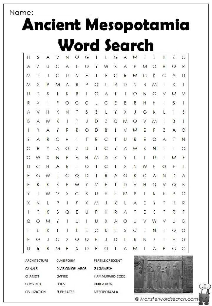 Ancient Mesopotamia Word Search Ancient Mesopotamia Word Seach 