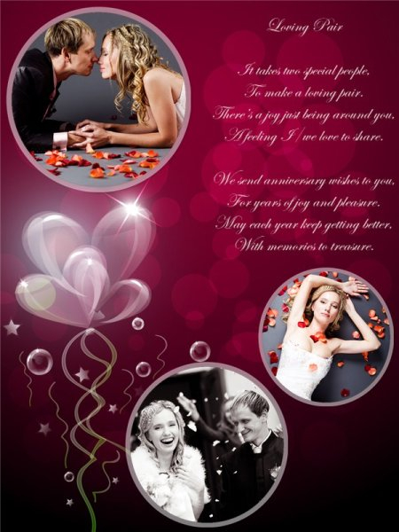 Anniversary Collage Card Add on Templates Download Free