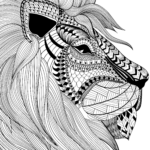 Antistress Lion Coloring Pages To Download And Print For Free