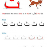 Arabic Alphabet Tha Worksheets 99Worksheets