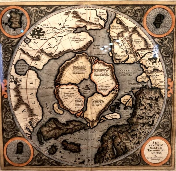 Arctic Map In 2020 Earth Map Antique Maps Ancient Maps