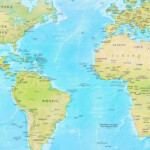 Atlantic Ocean Physical Map