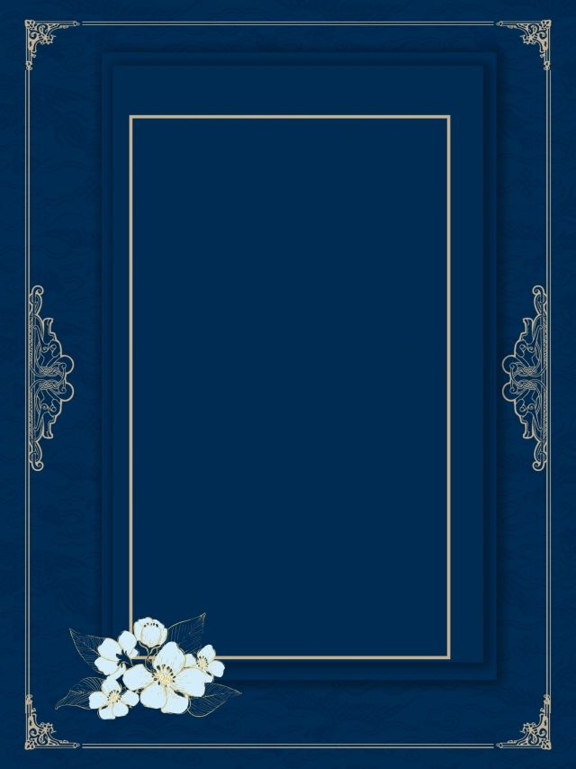 Atmospheric Blue Border Invitation Background Design Background 