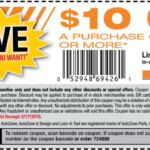 AutoZone Coupons 10 Off 50 At AutoZone Free Coupons By Mail