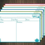 Avery Recipe Card Template Editable Recipe Cards Divider 4x6 Recipe