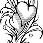 Awesome Heart Girls For Teens Coloring Page Printable
