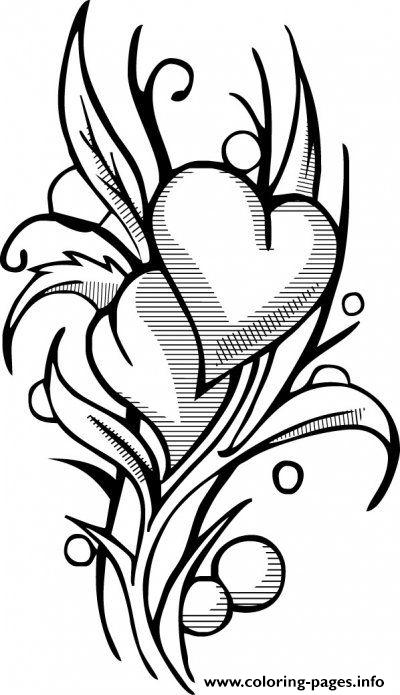 Awesome Heart Girls For Teens Coloring Page Printable