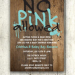 Baby Boy Baby Shower Invitation No Pink Allowed DIY