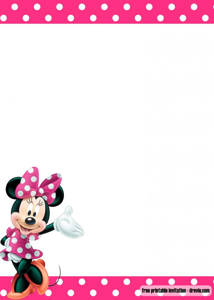 Baby Minnie Mouse Birthday Invitations FREE PRINTABLE Birthday 